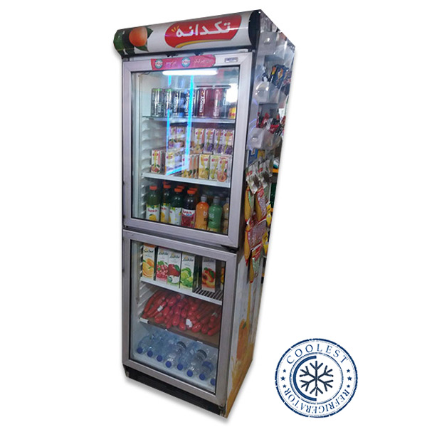 یخچال سوپرمارکت دو درب 60 سانتی